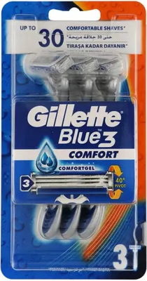 Image de Gillette Blue3 Comfort, lot de 3 lames de rasoir