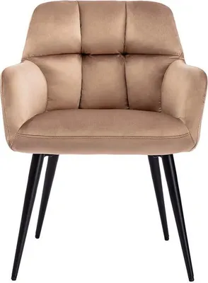 Produktbild von Stuhl 2er-Set - Samt & Metall - Beige - PEGA von Pascal MORABITO