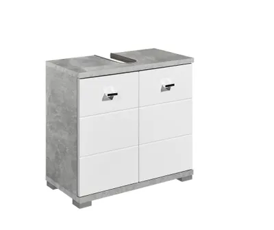 Produktbild von Waschbeckenunterschrank 2-trg 60cm POOL von Bega Beton / Weiss