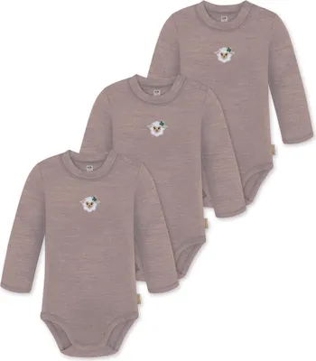 Produktbild von normani 3ER PACK Baby Merino Langarmbody Tuai
