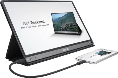 Produktbild von ASUS MB16AP - 39,6 cm (15.6 Zoll) - 1920 x 1080 Pixel - Full HD - Grau