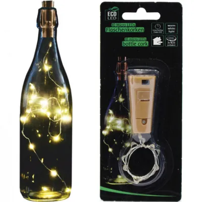 Produktbild von LED Lichterkette Flaschenkorken Flaschenbeleuchtung Deko mit warmweißem Licht