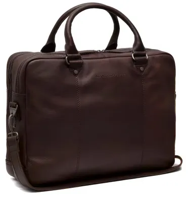 Image de The Chesterfield Brand serviette sac d'ordinateur portable pour ordinateur portable Boston Laptopbag Brown marron foncé