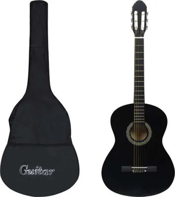 Immagine prodotto di The Living Store Set di 12 pezzi di chitarra classica per principianti nero 4/4 39"