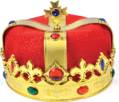 Image de Bristol Novelty Couronne royale unie avec pierres précieuses artificielles BN1851 (taille unique) (Or/Rouge)