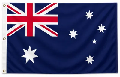 Produktbild von Flagge Australien, 90 x 150 cm. Fahne – strapazierfähig und reißfest. Ideal als Hissflagge oder Sturmflagge. Zum Aufziehen geeignet. – Keine billige Qualität aus China