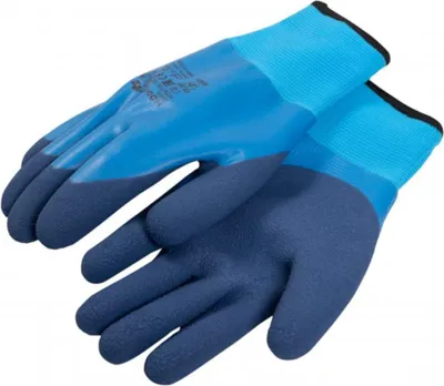 Produktbild von Högert Winterarbeitshandschuhe Blau mit Latexbeschichtung – Wasserdicht & Rutschfest 11