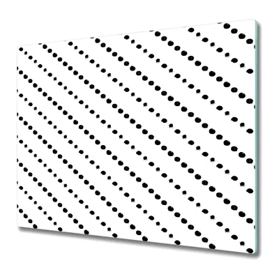 Produktbild von Küchenschneidebrett - Glasschneidebrett - Herdabdeckung - 60x52 - Geometrische Punkte