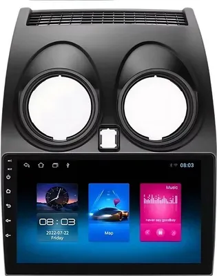 Obrázok produktu pre Autorádio s Bluetooth a CarPlay pre Nissan Qashqai J10 (2006–2013) – Kompatibilné s Apple a Android – Stereo systém – Navigačný systém – 1 GB/16 GB