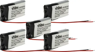 Produktbild von vhbw 5x Akku kompatibel mit Plantronics CS70, CS70-N, CS70N Wireless Headset Kopfhörer (140 mAh, 3,7 V, Li-Polymer)