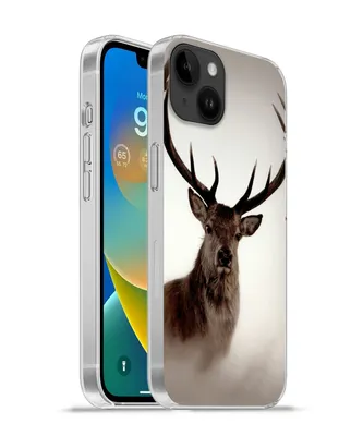 Produktbild von MuchoWow® Handyhülle Schutzhülle Hülle für Apple iPhone 14 Plus - Soft case Porträt - Hirsch - Geweih Silikon Softcase Handy Hülle - Abbildung