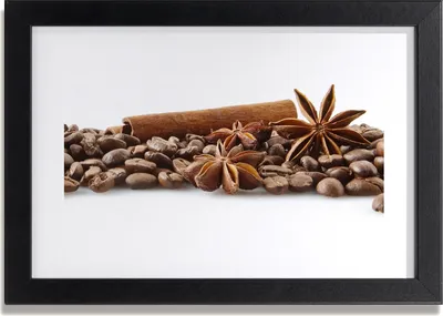 Produktbild von Bild 30x20 MDF-Rahmen, Wandkunst Kaffeebohnen Zimt