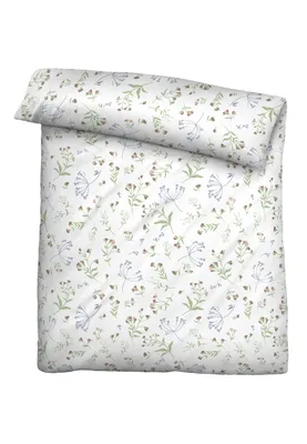 Produktbild von Traumhaft schlafen - Castell - Markenbettwäsche Baumwoll Renforce Bettwäsche 0040790 BLUME ALLOVER color: weiss, size: 1x 155x220 cm + 1x 80x80 cm