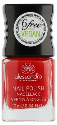 Zdjęcie produktu dla alessandro 907 Ruby Red, 10 ml, Czerwony, Ruby Red, Kolorujący, Matowy, Połysk