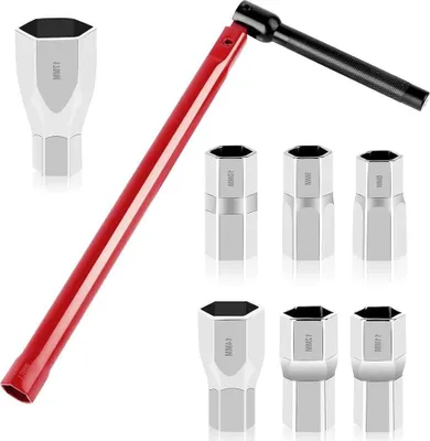 Produktbild von GQunit Standhahnschlüssel Set mit 270° Drehgriff, 8-17mm, Standhahnschlüssel Universalwerkzeug,Armaturenschlüssel Wasserhahn, für Spültischarmatur für Waschbeckenarmatur Sanitärinstallationen