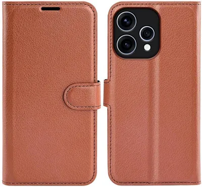 Immagine prodotto di Custodia per Oppo Reno15 - Portafoglio Phonesta Litchi Skin - Marrone