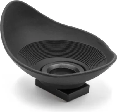 Produktbild von vhbw Augenmuschel Sucher kompatibel mit Nikon F50, D750, F55, D90, D80 Kamera Spiegelreflexkamera DSLR Okular - Schwarz, 360° drehbar, Tropfenform