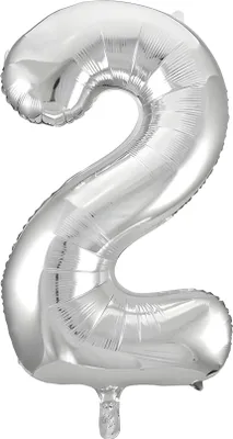 Obrázok produktu pre Fóliový balón Idena 2 strieborný, 55x110cm