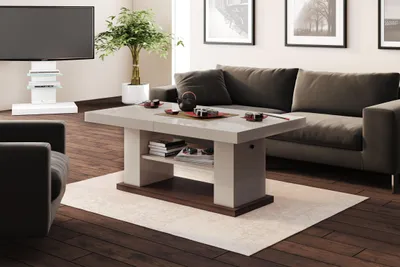 Produktbild von Design Couchtisch HN-777 höhenverstellbar ausziehbar Tisch Esstisch