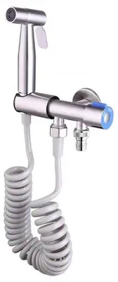 Immagine prodotto di Set di doccette manuali per bagno con spruzzatore - Set da 4 pezzi per WC - Bidet con getto d'acqua e rubinetto - Sedile con getto d'acqua
