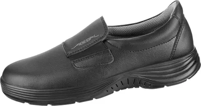A black Abeba S2 Slipper shoe is shown from the side against a white background.