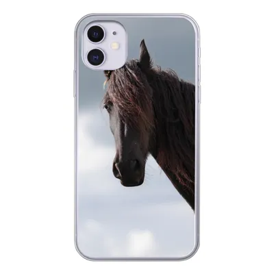 Produktbild von MuchoWow® Handyhülle Schutzhülle Hülle für iPhone 11 Pferde - Himmel - Porträt Silikon Softcase Handy Hülle - Handytasche