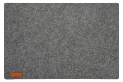 Produktbild von Rechteckiges Tischset - Filz - grau - 30 x 45 cm - mit runden Ecken - Tischdekoration