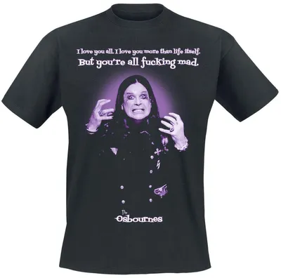 Produktbild von The Osbournes T-Shirt Herren All Fucking Mad schwarz L