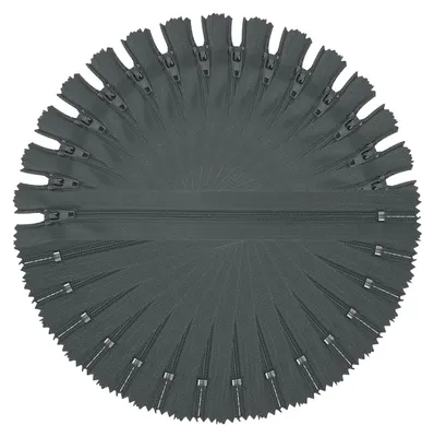Productafbeelding van Ritsvervanging - 15 stuks #3 rits - voor jassen - donkergrijs, 20 cm