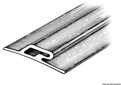 Produktbild von Stoßschutzprofil 3,5x60x16 mm Grau RAL 7012 - Osculati 66.021.03