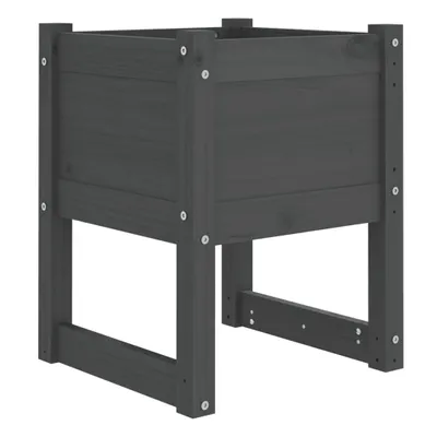 Image de Jardinière Gris 40x40x52,5 cm Bois massif de pin