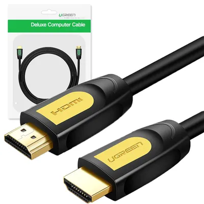 Zdjęcie produktu dla Ugreen 10129, 2 m, HDMI Typu A (Standard), HDMI Typu A (Standard), Kompatybilność 3D, 10,2 Gbit/s, Czarny