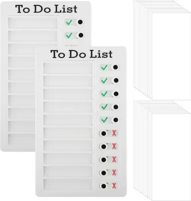 Produktbild von To-Do-Liste Checklistentafel, 2 Stück abnehmbare wiederverwendbare Checklistentafel Tragbare Checklistentafeln