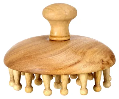 Produktbild von Holzkamm zur Kopfhautmassage, Haarwachstumsförderung und Entspannung