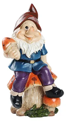 Zdjęcie produktu dla Statua krasnoludków z żywicy Ozdoba ogrodowa Urocza figurka krasnoludka Dekoracja trawnika na zewnątrz