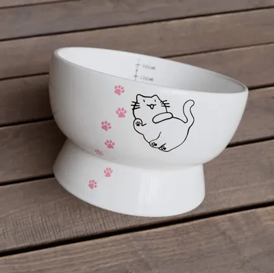 Produktbild von Solidchoice – Erhöhte Trinkschale aus Keramik für Katzen