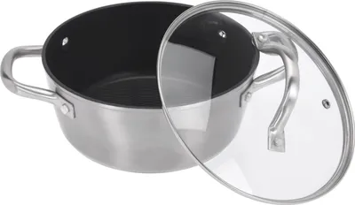 Produktbild von Kochtopf - Aluminium - Ø 20 cm - mit Glasdeckel