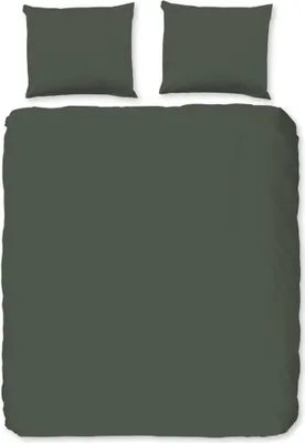 Produktbild von HIP Bettwäsche-Set Uni 240x200/220 cm Olivgrün