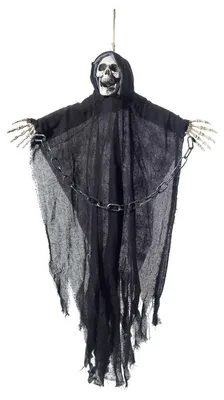 Productafbeelding van Smiffys - Grim Reaper - Ophangbare decoratie SM639 (one size) (zwart)