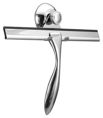 Immagine prodotto di INF Raschietto vetri acciaio inox 25.5cm con ventosa per finestre e doccia