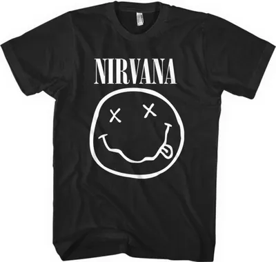 Produktbild von Nirvana White Happy Face Black M T-Shirt