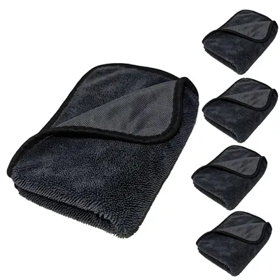 Produktbild von Set mit 5 XXL-Mikrofaser-Haushaltstüchern (40 x 60 cm) saugfähig fusselfrei für Küche Auto Fenster Badezimmer