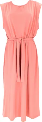 Produktbild von Maxikleid aus Baumwolle, Langes Basic Kleid - Pfirsich, Damen, Pink, Baumwolle(Bio),Elasthan, Größe: M