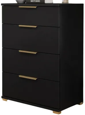 Produktbild von Schuhschrank Minimalistisches Design Schwarz, 3 Türen, 1 Schublade, 60x82x35 cm