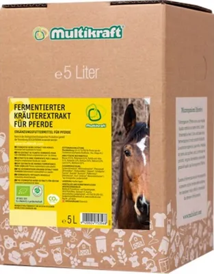 Produktbild von Multikraft FKE 5L für Pferde BIO Fermentierter Kräuterextrakt Ergänzungsfuttermittel