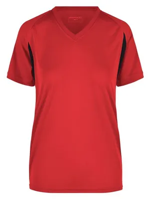 Produktbild von James and Nicholson - T-Shirt für Damen - Laufen LT2416 (L) (Rot/Schwarz)