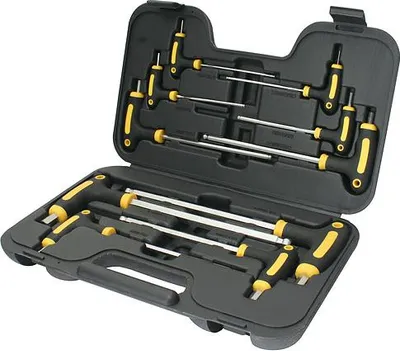 Immagine prodotto di Set di cacciaviti Strend Pro YF70019, 10 pezzi, esagonali con sfera, impugnatura a T, in valigetta