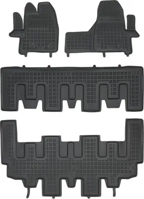 Image de Tapis de sol en caoutchouc Rezaw-Plast Ford Tourneo Custom 2018-2023 (8 places)