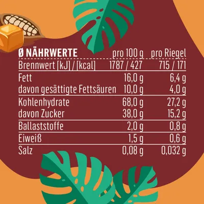 Produktbild von THE VEGAN COW - Schokoriegel Choco Caramel 24x40g