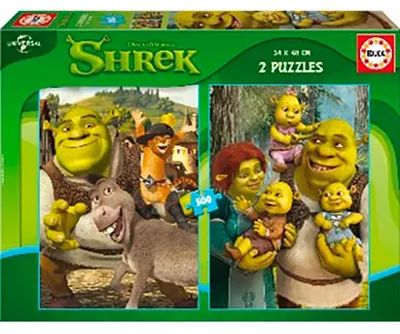 Image de Puzzles Educa Shrek, 2 x 500 pièces